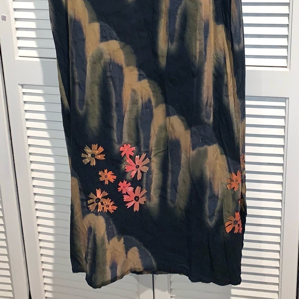 The Island Feeling Rayon Maxi Floral Dress 1X - Picture 7 of 8